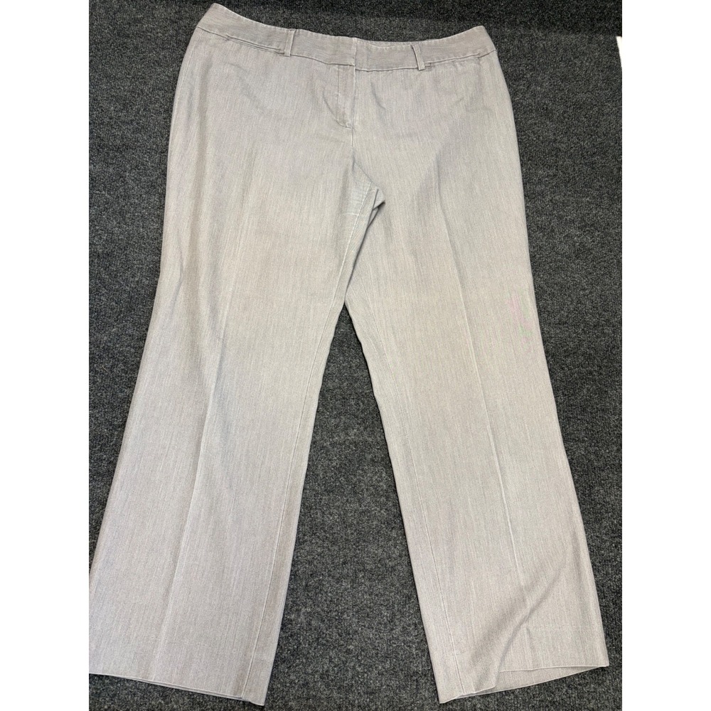 Zac & Rachel Women Gray Straight Leg Dress Pants Stretch Size 18 Professional
